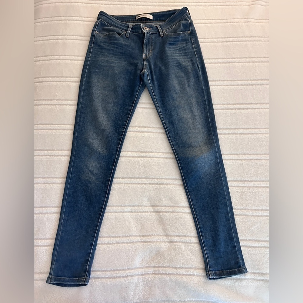 Lee Brand Women’s Blue Denim Leggings Jeans SZ 29 Washed​​​​​​​​​​​​